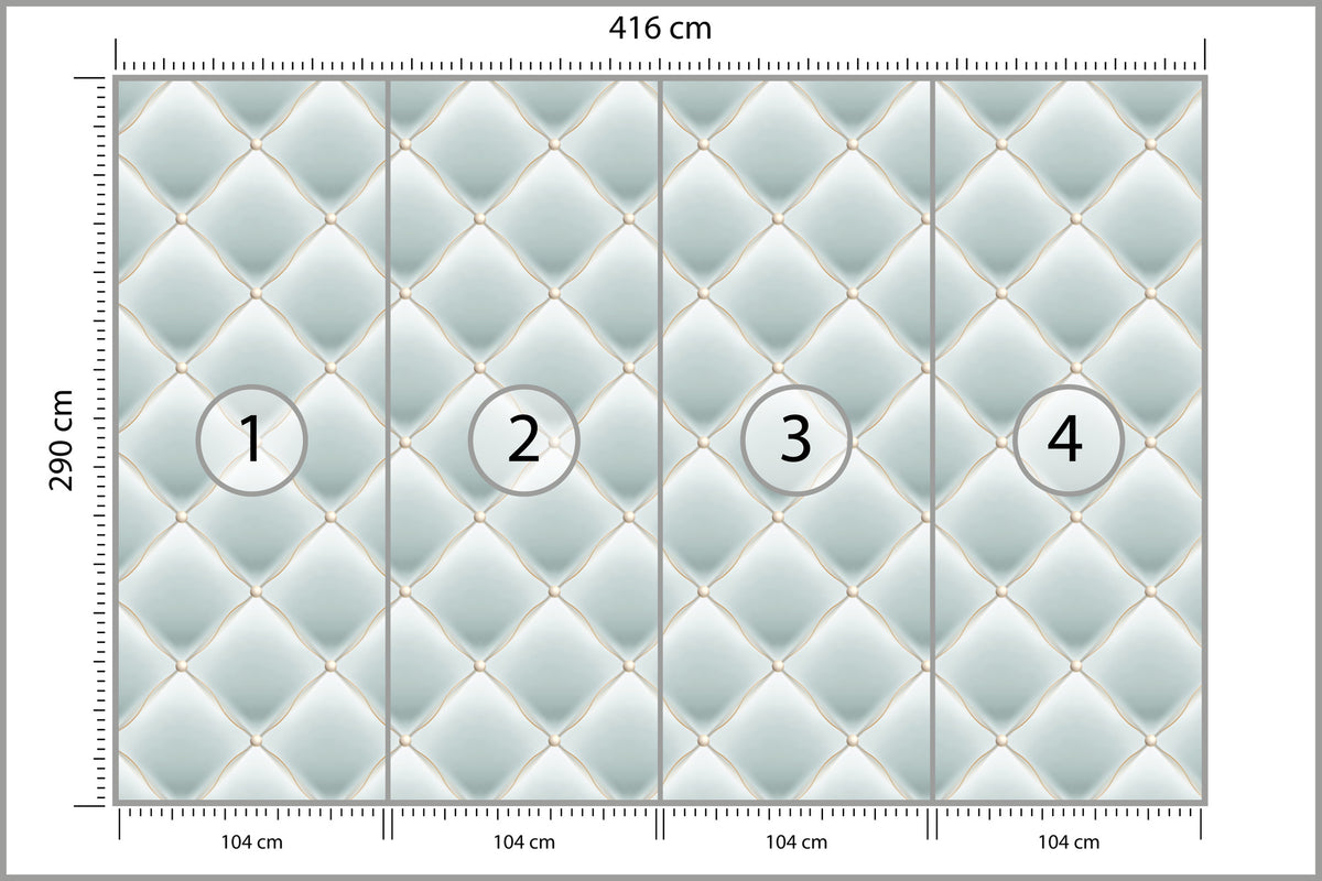 Fototapeta Pikowana Błękitna 416 × 290 cm – podgląd kadru