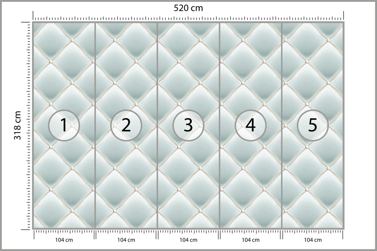 Fototapeta Pikowana Błękitna 520 × 318 cm – podgląd kadru