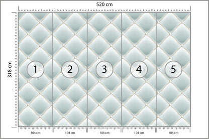 Fototapeta Pikowana Błękitna 520 × 318 cm – podgląd kadru