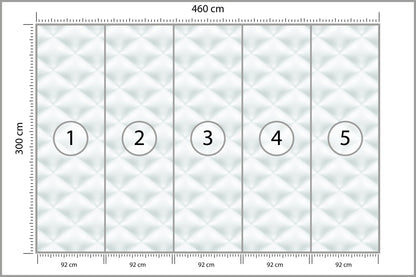 Fototapeta Pikowana Jasnoszara Pikowanie Karo 460 × 300 cm – podgląd kadru