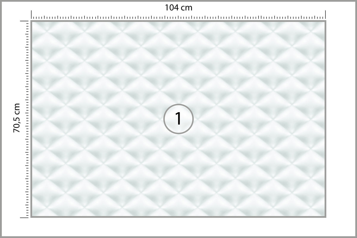 Fototapeta Pikowana Jasnoszara Pikowanie Karo 104 × 70,5 cm – podgląd kadru