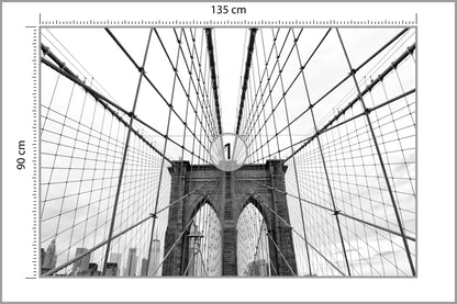 Fototapeta Most Brookliński Ny Jasna Perspektywa 135 × 90 cm – podgląd kadru