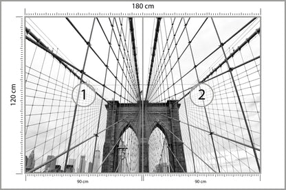 Fototapeta Most Brookliński Ny Jasna Perspektywa 180 × 120 cm – podgląd kadru