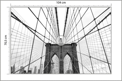 Fototapeta Most Brookliński Ny Jasna Perspektywa 104 × 70,5 cm – podgląd kadru