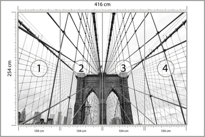 Fototapeta Most Brookliński Ny Jasna Perspektywa 416 × 254 cm – podgląd kadru