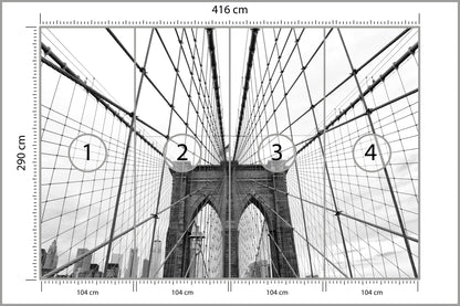 Fototapeta Most Brookliński Ny Jasna Perspektywa 416 × 290 cm – podgląd kadru