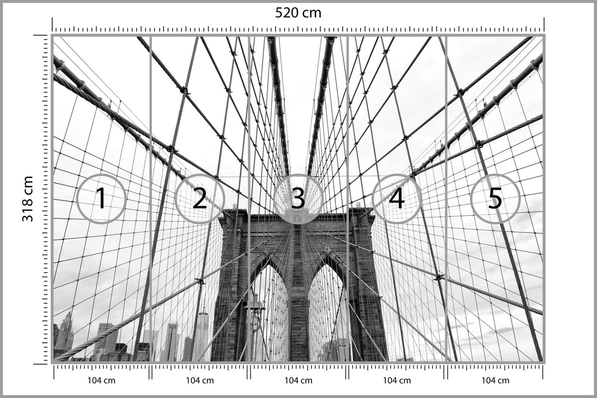 Fototapeta Most Brookliński Ny Jasna Perspektywa 520 × 318 cm – podgląd kadru