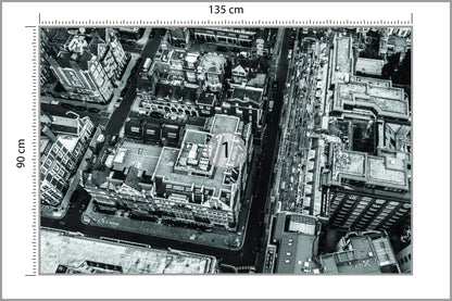 Fototapeta Londyn Czarno-Biały Z Lotu Ptaka 135 × 90 cm – podgląd kadru