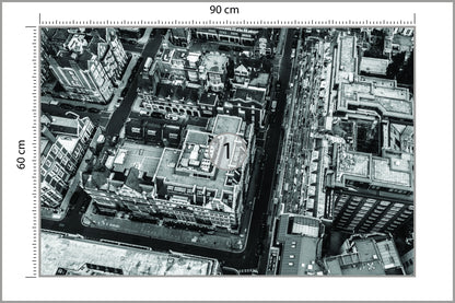 Fototapeta Londyn Czarno-Biały Z Lotu Ptaka 90 × 60 cm – podgląd kadru