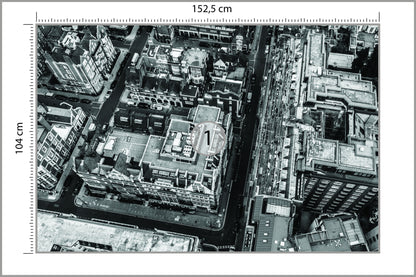 Fototapeta Londyn Czarno-Biały Z Lotu Ptaka 152,5 × 104 cm – podgląd kadru