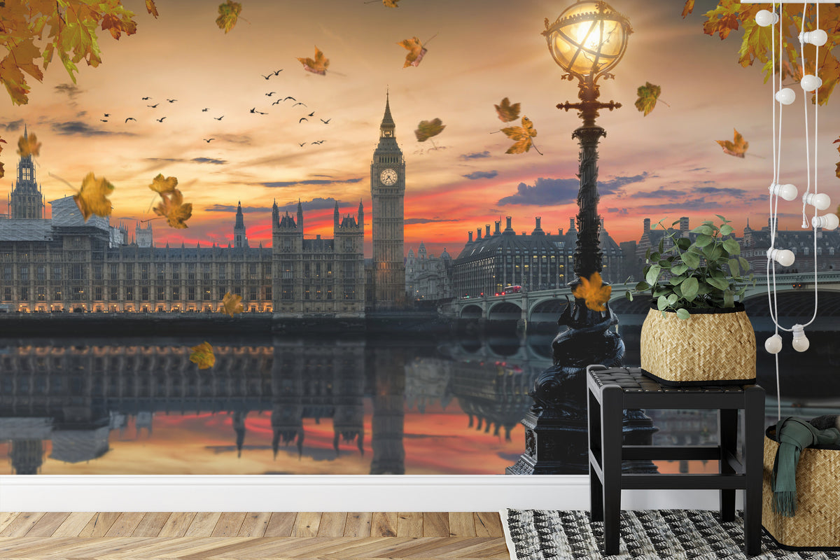 Fototapeta Londyn Big Ben Z Latarnią O Zmierzchu – aranżacja wnętrza