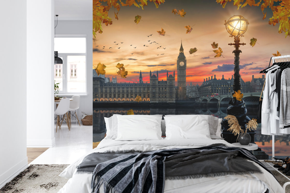 Fototapeta Londyn Big Ben Z Latarnią O Zmierzchu – aranżacja wnętrza