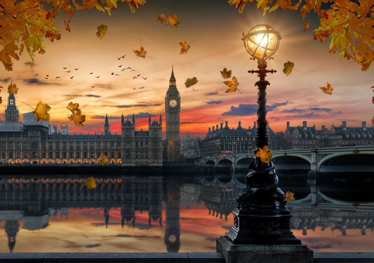 Fototapeta Londyn Big Ben Z Latarnią O Zmierzchu – wzór