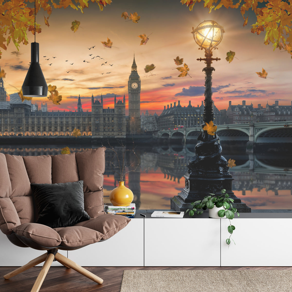 Fototapeta Londyn Big Ben Z Latarnią O Zmierzchu – aranżacja wnętrza