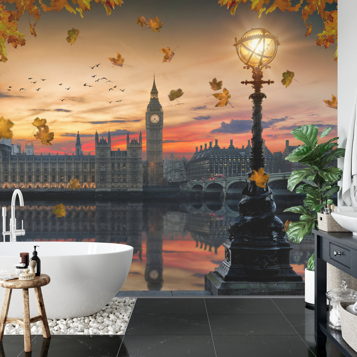 Fototapeta Londyn Big Ben Z Latarnią O Zmierzchu – aranżacja wnętrza