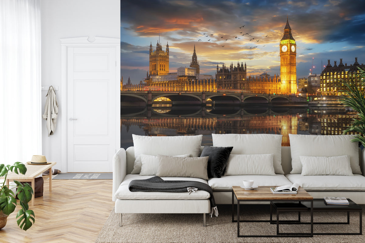 Fototapeta Londyn Nocą Pałac Westminster – aranżacja wnętrza