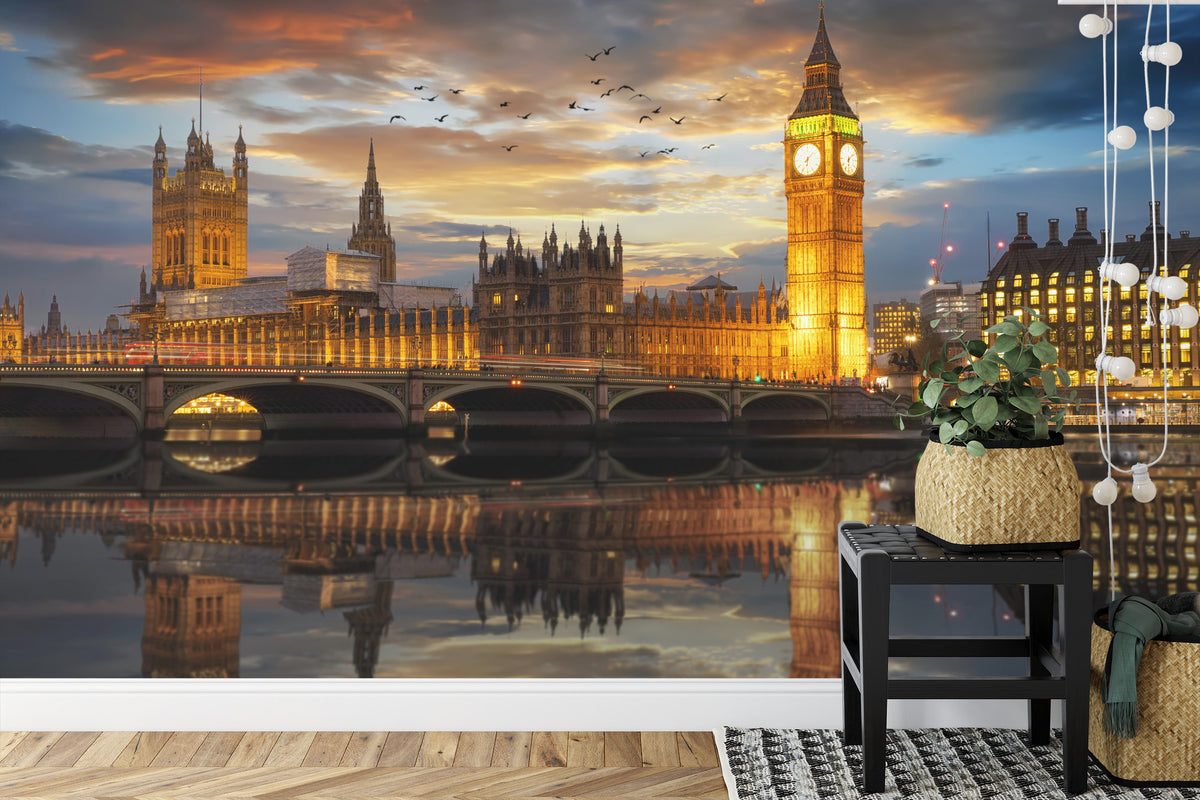 Fototapeta Londyn Nocą Pałac Westminster – aranżacja wnętrza