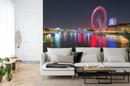 Fototapeta Londyn Nocą London Eye – aranżacja wnętrza