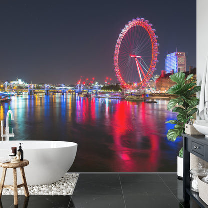 Fototapeta Londyn Nocą London Eye – aranżacja wnętrza