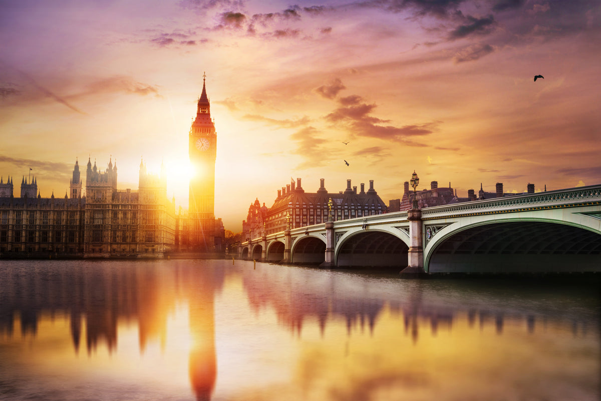 Fototapeta Londyn Big Ben O Zachodzie Słońca – wzór