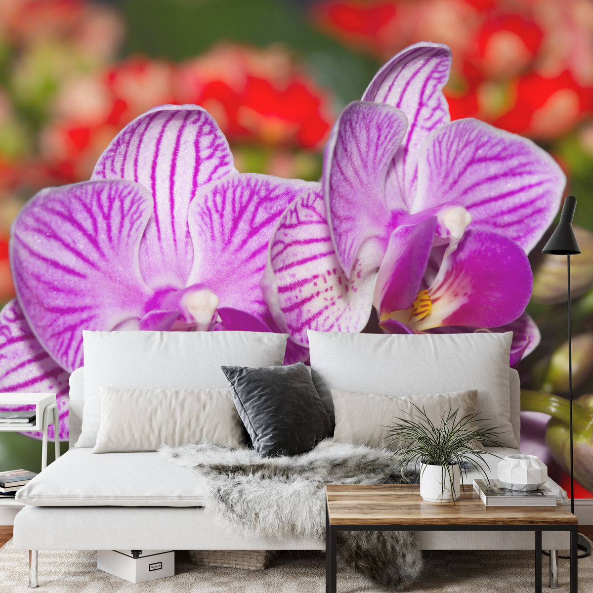 Fototapeta Optyczna Orchidea 3D – aranżacja wnętrza
