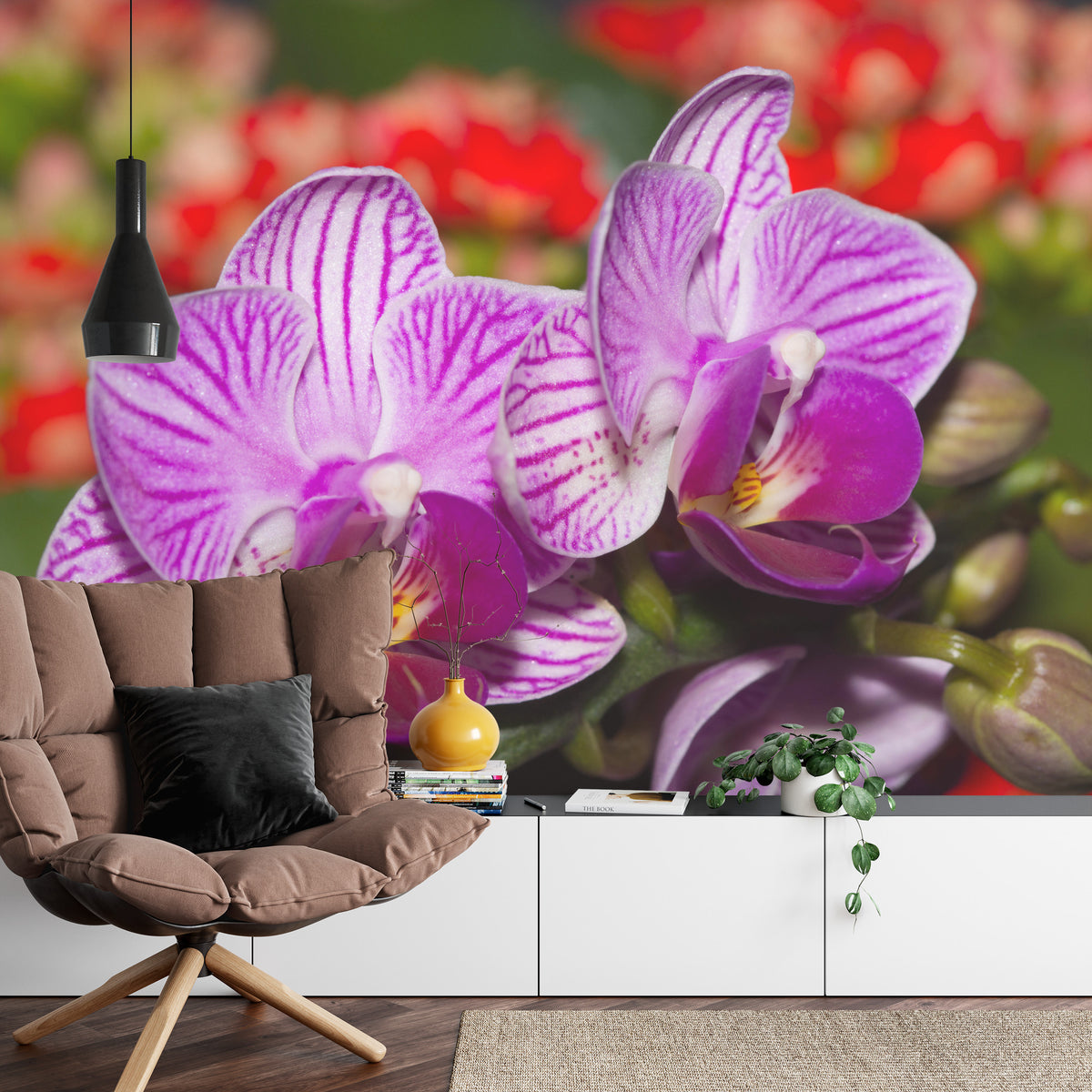 Fototapeta Optyczna Orchidea 3D – aranżacja wnętrza