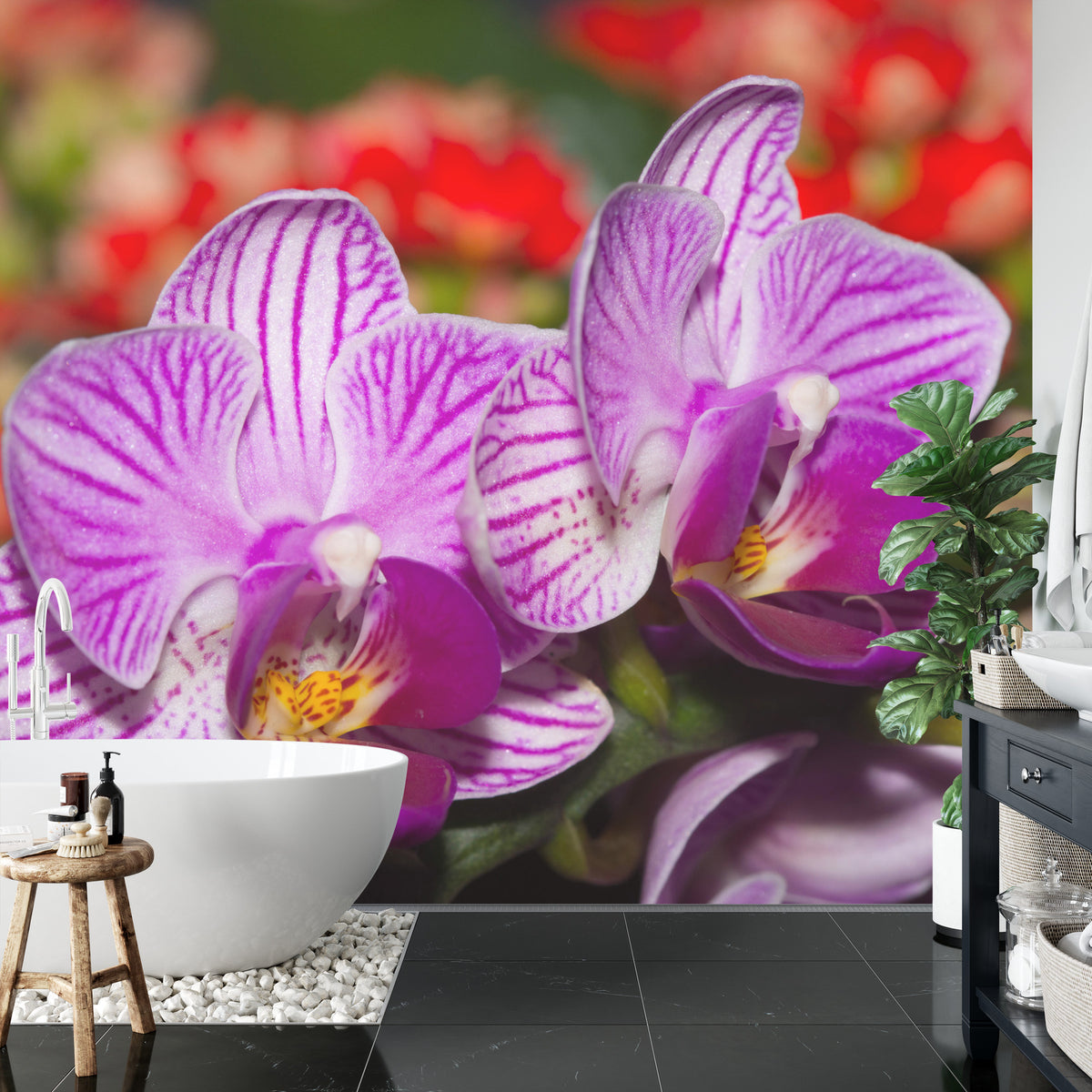 Fototapeta Optyczna Orchidea 3D – aranżacja wnętrza
