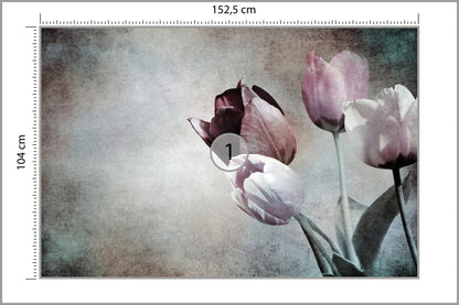 Fototapeta Tulipany W Stylu Vintage 152,5 × 104 cm – podgląd kadru