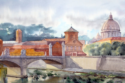 Obraz Na Płótnie Antyczny Rzym – klasyczny pejzaż do wnętrz tradycyjnych, śródziemnomorskich i kolonialnych 120x80