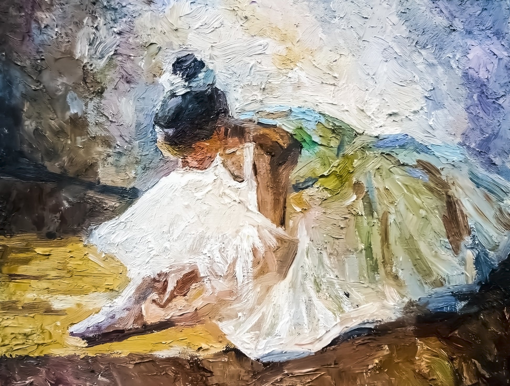Obraz Na Płótnie Baletnica – subtelny portret w pastelowych barwach do wnętrz romantycznych i skandynawskich 100x70