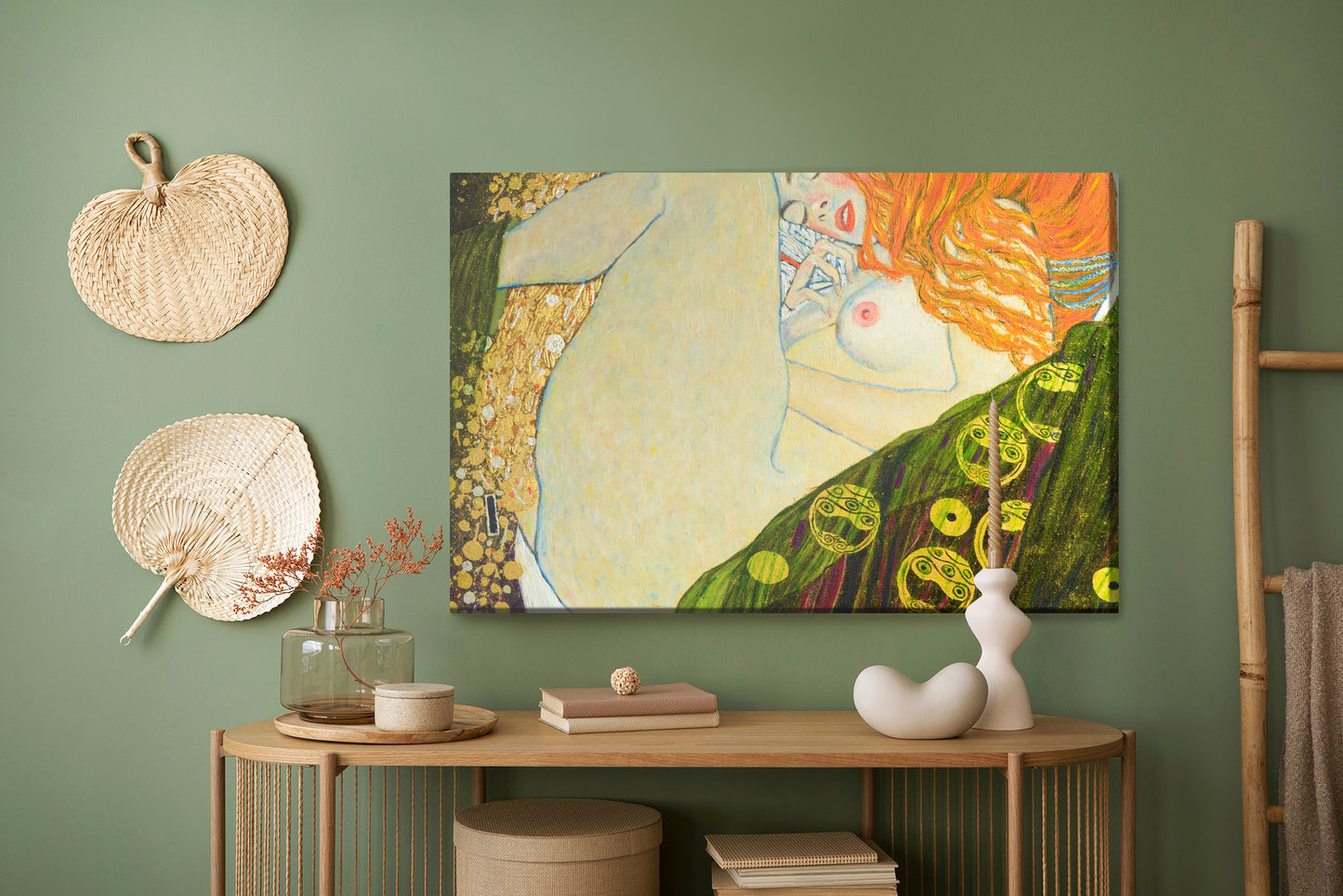 Obraz Na Płótnie Kobieta Klimt – zmysłowa postać w złocistej palecie do wnętrz Art Deco i Glamour – widok 4