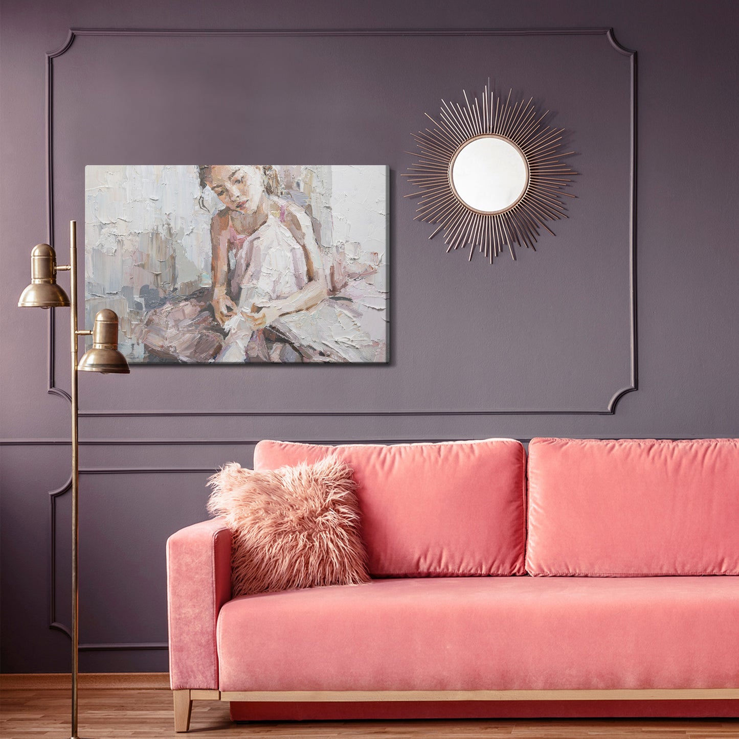 Obraz Na Płótnie Baletnica – intymny portret do wnętrz klasycznych, romantycznych, shabby chic. – widok 3