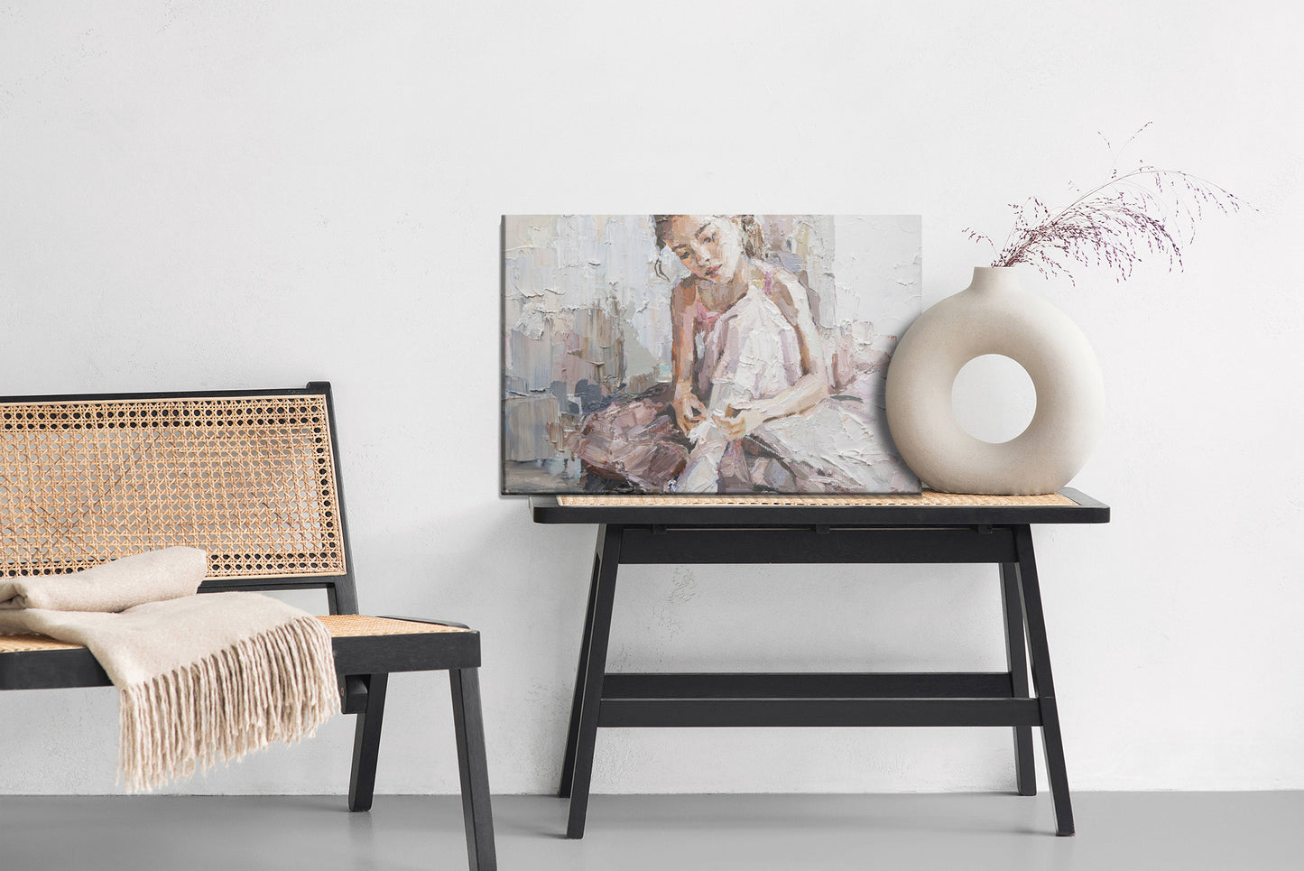 Obraz Na Płótnie Baletnica – intymny portret do wnętrz klasycznych, romantycznych, shabby chic. – widok 5