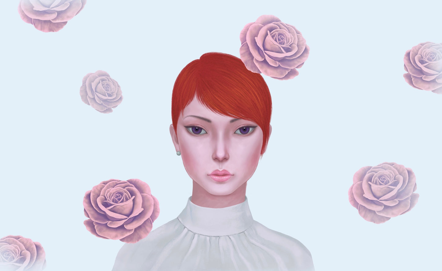 Obraz Na Płótnie Kobieta i Róże – surrealistyczna opowieść do wnętrz glamour i art déco 120x80