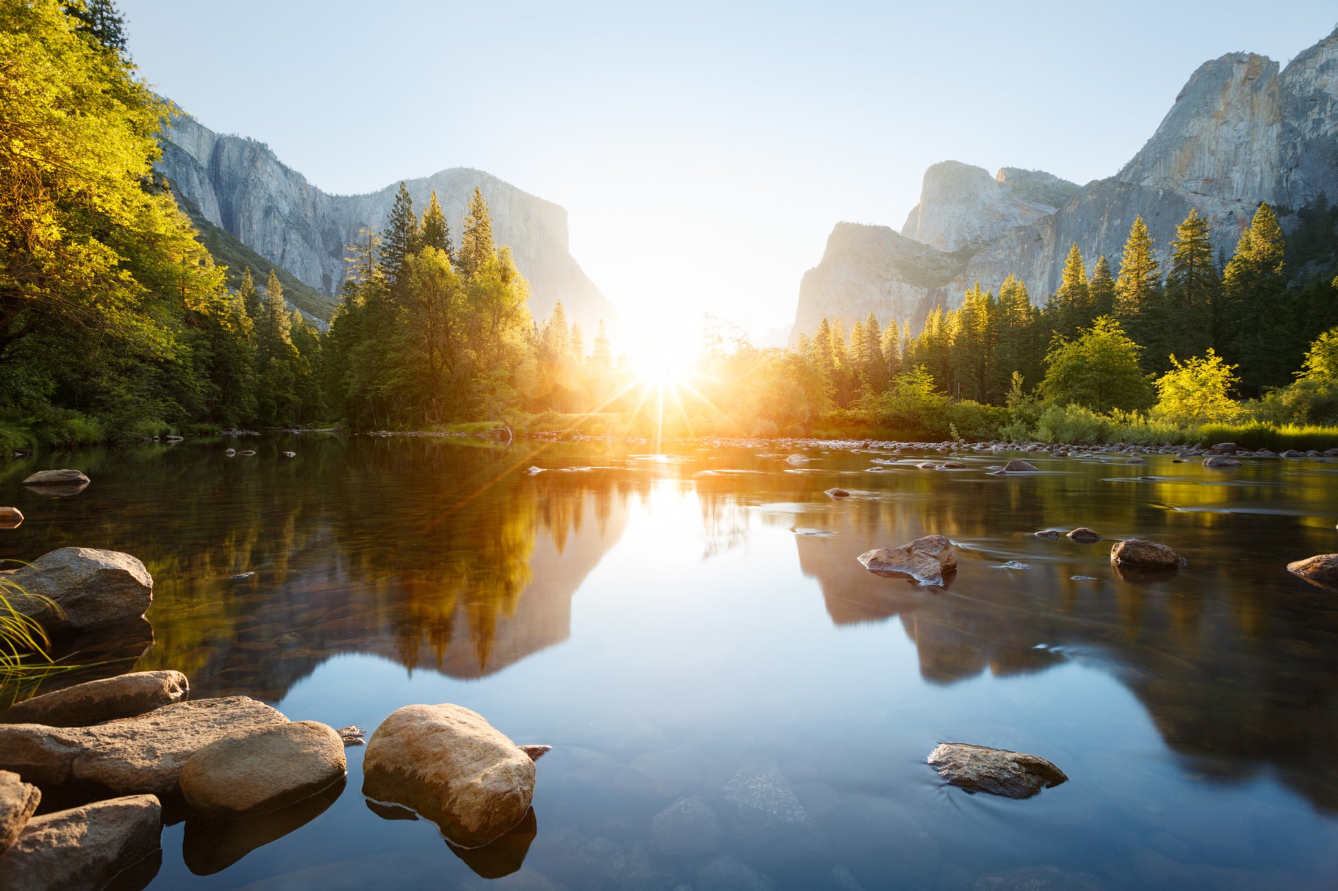 Obraz Na Płótnie Dolina Yosemite – majestatyczny pejzaż górski do wnętrz boho, rustykalnych i klasycznych 120x80