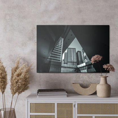 Obraz Na Płótnie Nowoczesna Architektura Miejska – surowa elegancja do wnętrz loft i modern – widok 2