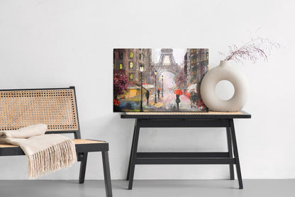 Obraz Na Płótnie Deszczowa Ulica w Paryżu – nastrojowa dekoracja do wnętrz loft i modern classic – widok 5