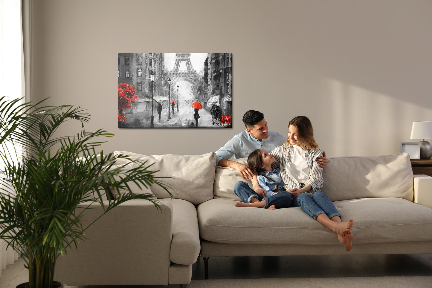 Obraz Na Płótnie Paryska Ulica – miejski pejzaż w stonowanych barwach do wnętrz loft i modern – widok 6