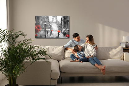 Obraz Na Płótnie Paryska Ulica – miejski pejzaż w stonowanych barwach do wnętrz loft i modern – widok 6