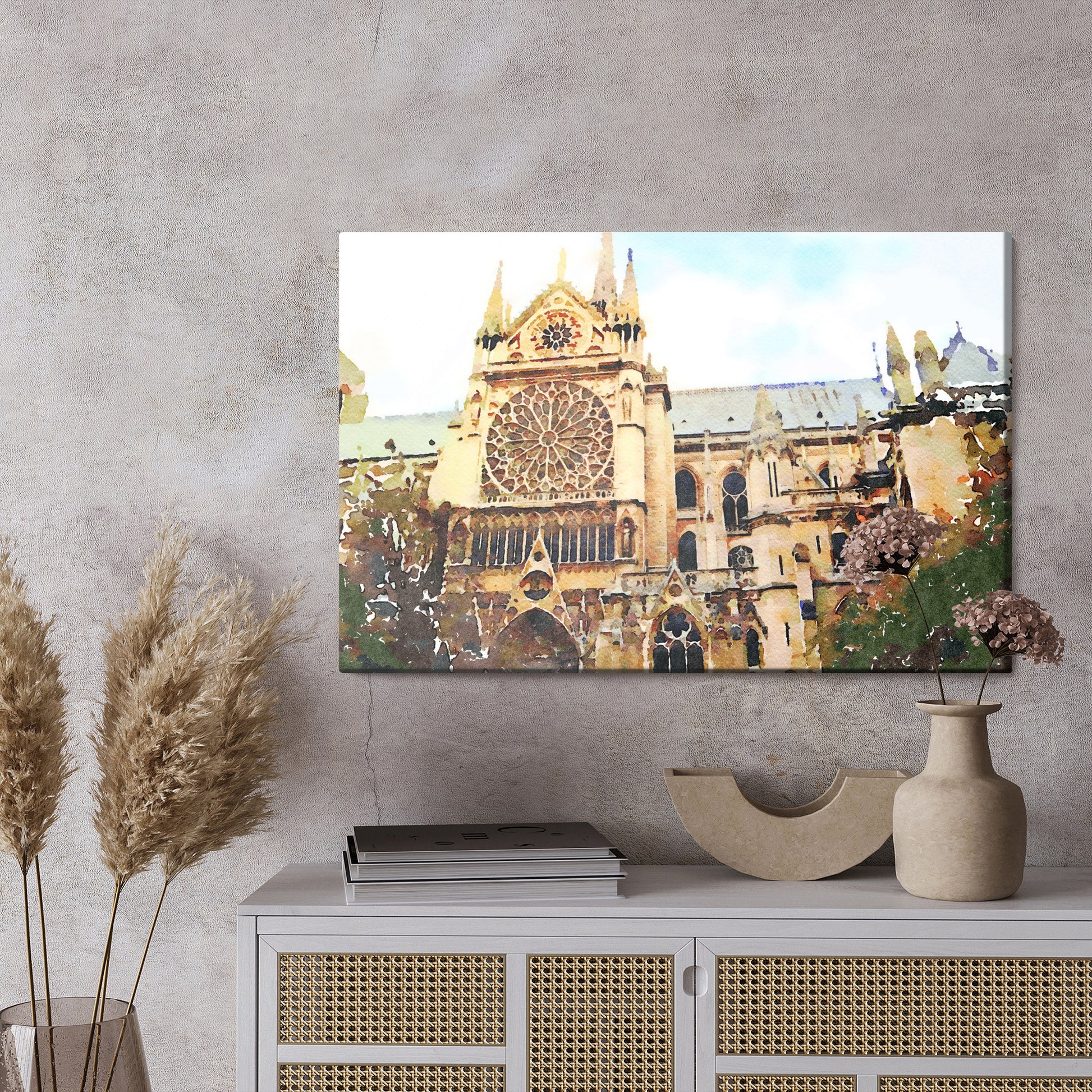 Obraz Na Płótnie Katedra Notre Dame – majestatyczna wizja do wnętrz klasycznych i modern classic. – widok 2