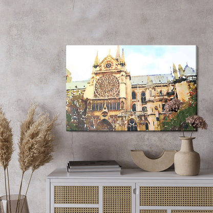 Obraz Na Płótnie Katedra Notre Dame – majestatyczna wizja do wnętrz klasycznych i modern classic. – widok 2