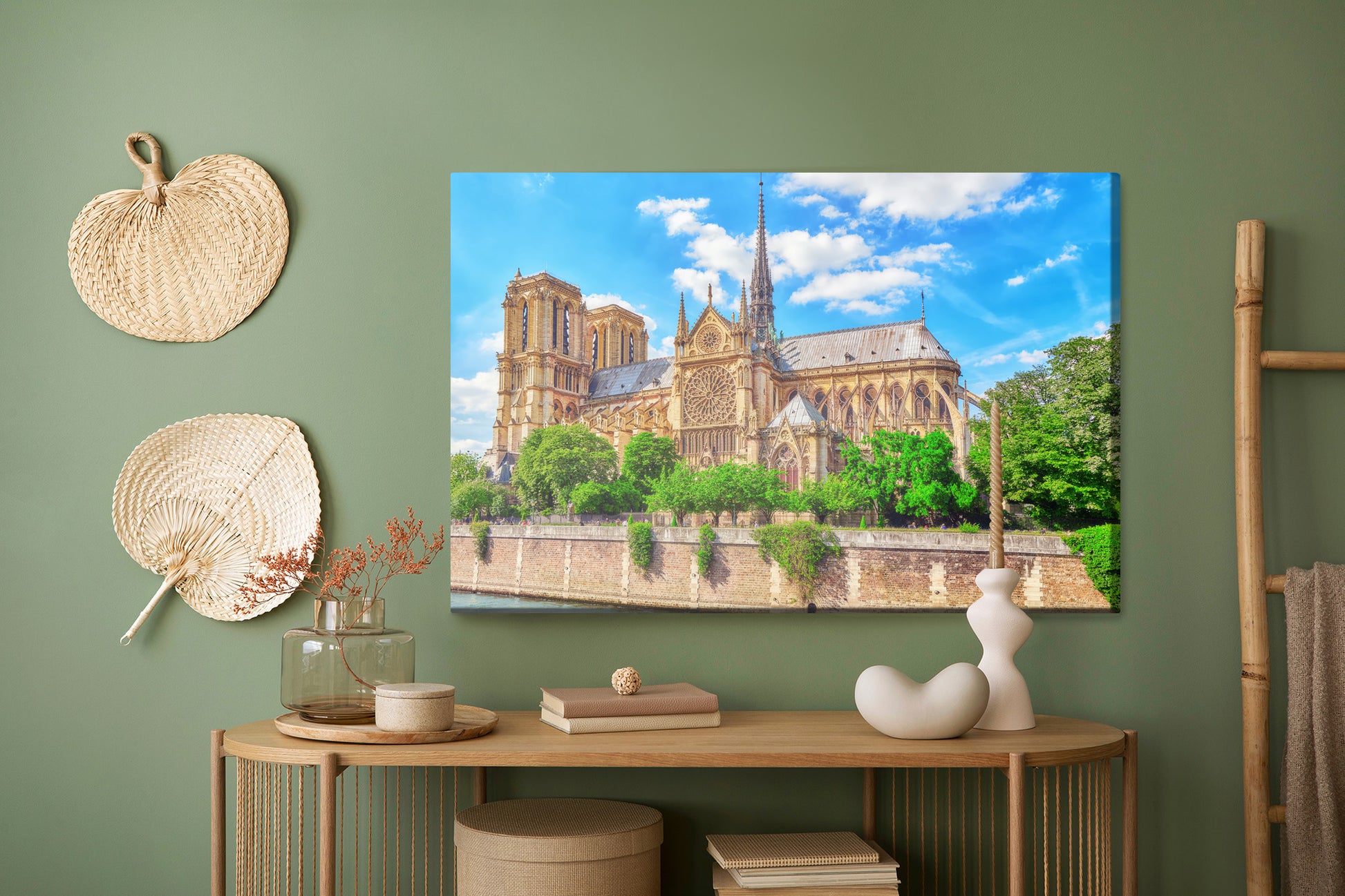 Obraz Na Płótnie Katedra Notre Dame w Paryżu – spokojny pejzaż do wnętrz klasycznych i modern classic – widok 4