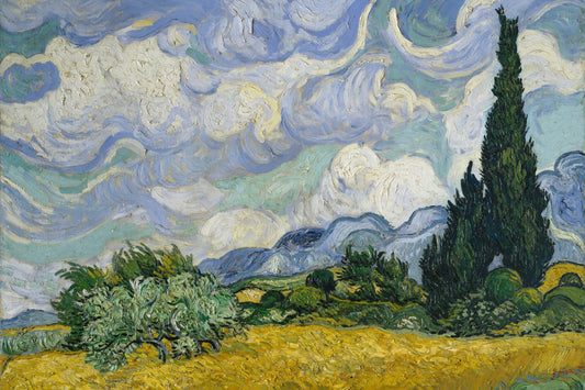 Obraz Na Płótnie Słoneczny Pejzaż Van Gogha – dynamiczny do wnętrz klasycznych, rustykalnych i eklektycznych 120x80
