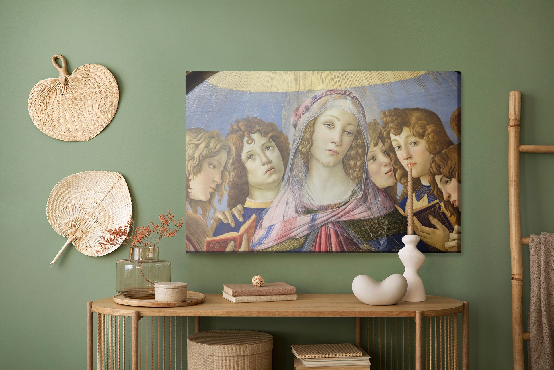 Obraz Na Płótnie Madonna Z Granatem – renesansowy portret do wnętrz klasycznych i eklektycznych. – widok 4