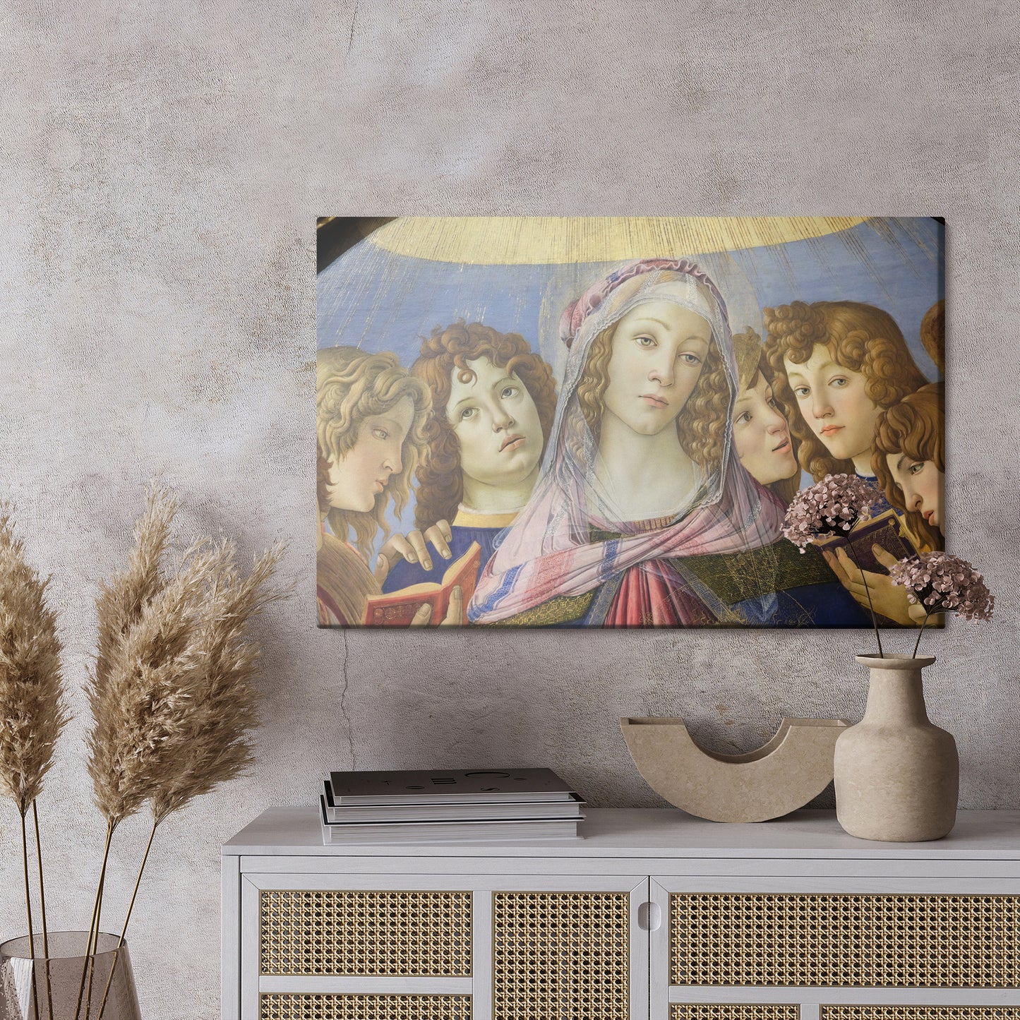 Obraz Na Płótnie Madonna Z Granatem – renesansowy portret do wnętrz klasycznych i eklektycznych. – widok 2