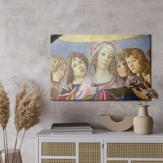 Obraz Na Płótnie Madonna Z Granatem – renesansowy portret do wnętrz klasycznych i eklektycznych. – widok 2