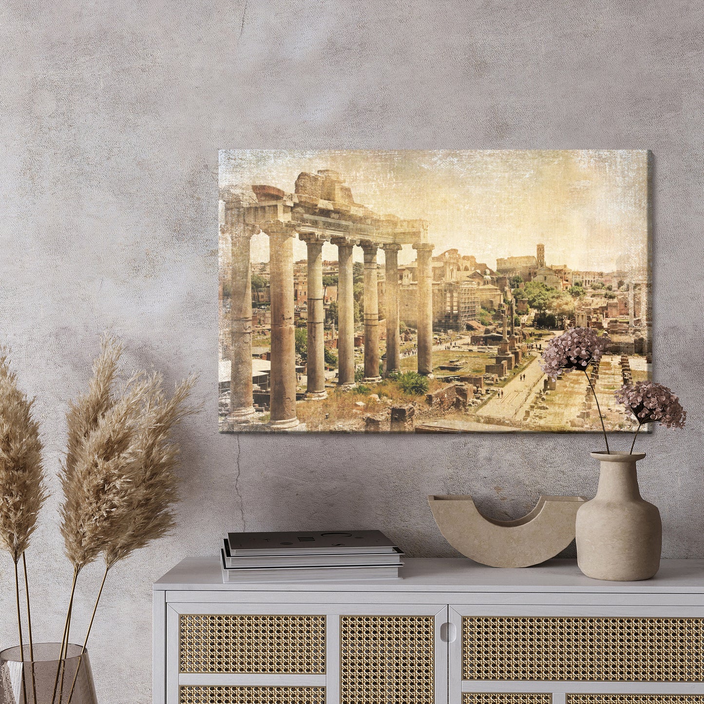Obraz Na Płótnie Forum Romanum – klasyczna architektura w ciepłych barwach do wnętrz tradycyjnych i vintage – widok 2
