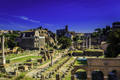 Obraz Na Płótnie Forum Romanum, zabytkowy pejzaż – do wnętrz klasycznych i kolonialnych 120x80