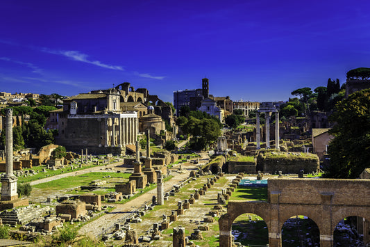 Obraz Na Płótnie Forum Romanum, zabytkowy pejzaż – do wnętrz klasycznych i kolonialnych 120x80