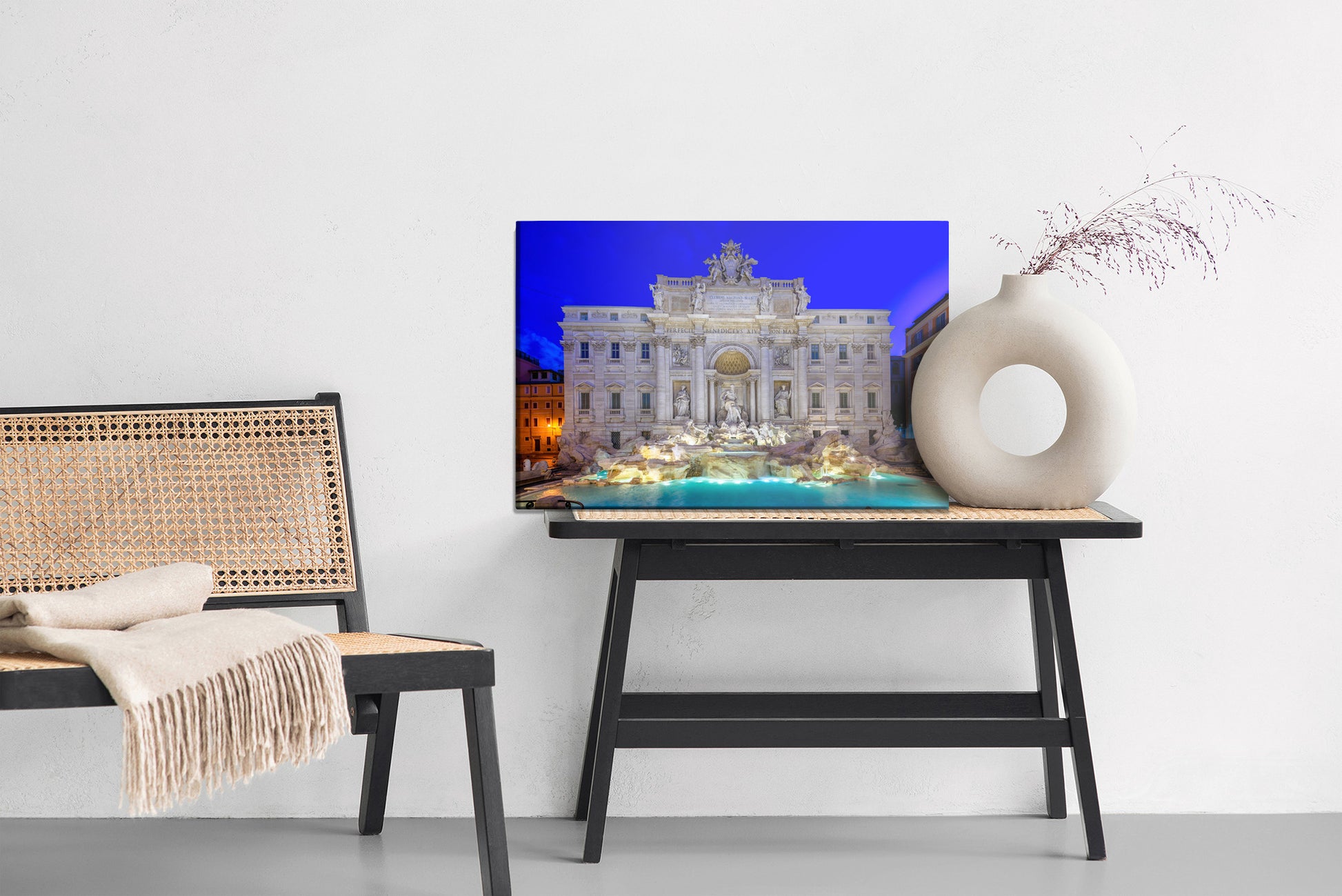 Obraz Na Płótnie Fontanna Di Trevi – elegancki pejzaż miejski do wnętrz klasycznych i modern classic – widok 5